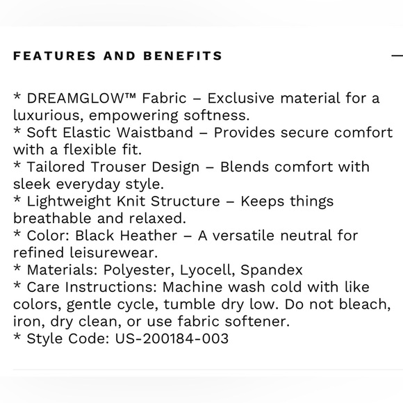 Rhone DreamGlow Wide Leg Trousers Women’s Sz XS Gray/Black Solid Pintuck Pants - Picture 5 of 9